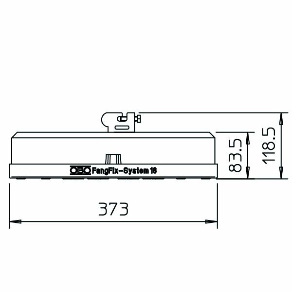 Fangeinrichtung Sockel Gew beton Ø373mm 16kg