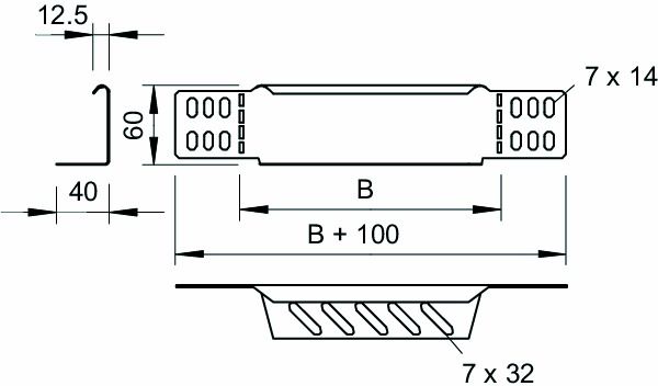 Endabschlussblech 60x300mm