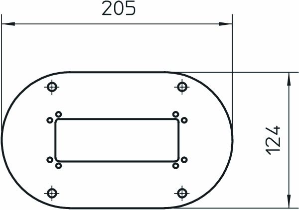 Sockel Installationssäule 30mm ST vz ws/alu weiß/aluminium RAL9006