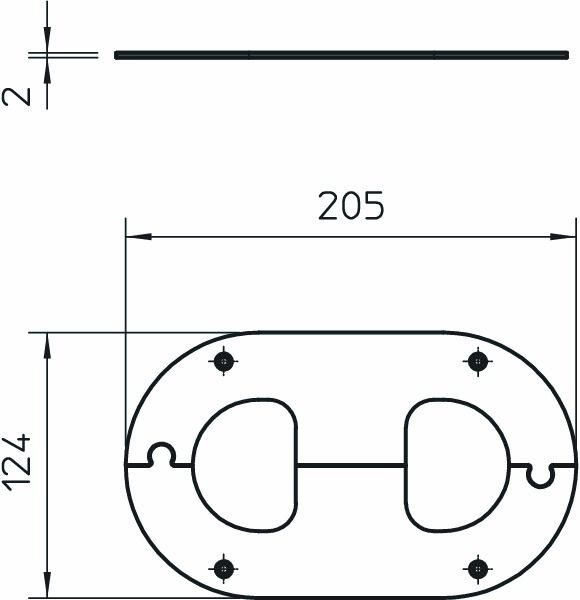 Rosette ST unbeh rws RAL9010