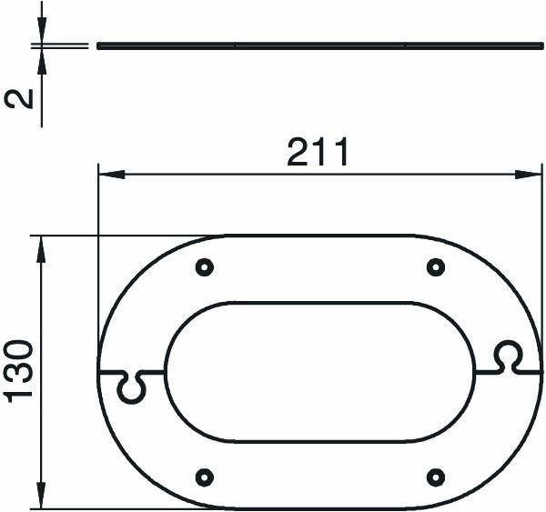 Rosette ST unbeh rws RAL9010