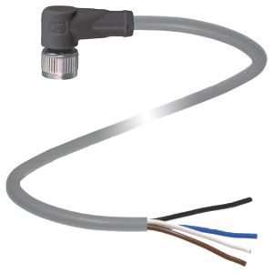Kabeldose M12 4pol, PVC, 250VAC/DC, 2m