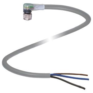 Sensor-Aktorkabel 3p 2m M8 Female abgew fr.Ende Polyurethan (PUR) m.LED-Anz hfr