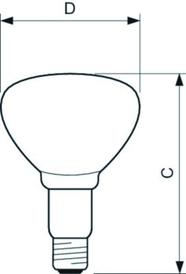 Infrarotlampe 250W InfraRed 230-250V E27 AGL