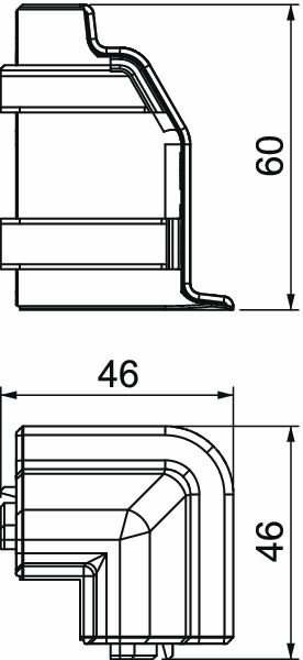 Außeneck SL-K 20mm Kst SLL 90° rws HFT RAL9010