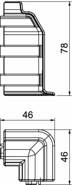 Außeneck SL-K 20mm Kst SLL 90° rws HFT RAL9010