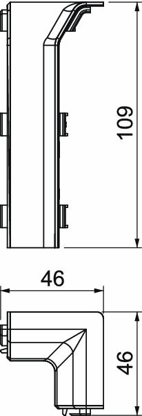 Inneneck SL-K Kst 110mm SL rws RAL9010 HFT