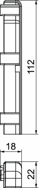Endstück SL-K 110mm li SL rws RAL9010
