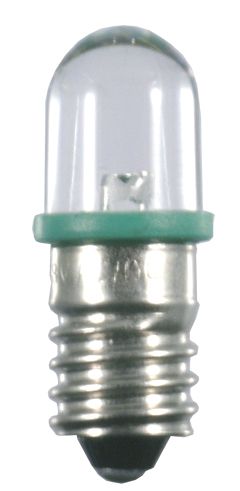 Kleinlampe 0,4W E10 60V gn Röhre Ø10x29mm einseitig gesockelt