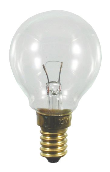 Tropfenlampe 25W kl E14 80V Ø45mm farblos