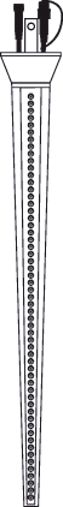 LED-Eiszapfen Ø11,2mm ws 96LP IP44 1,15m 3,5W m.LM