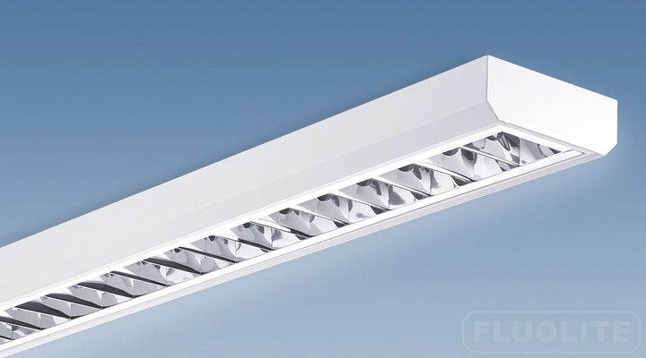 Rasterleuchte 36W T8 ws EVG IP20 G13 1260x170x65mm