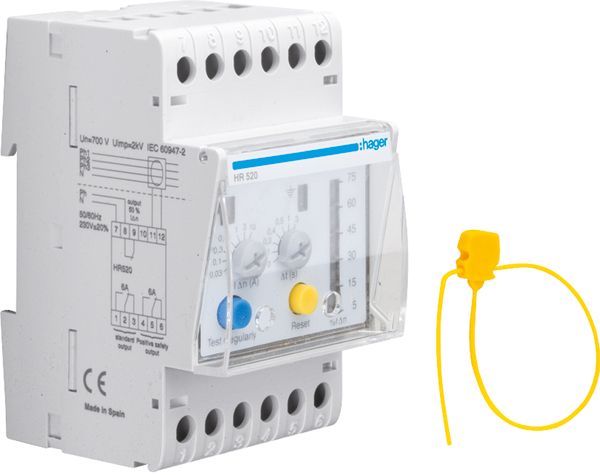 Fehlerstromauslöser 240V 0,03-10A 3000ms 220-240V/50Hz