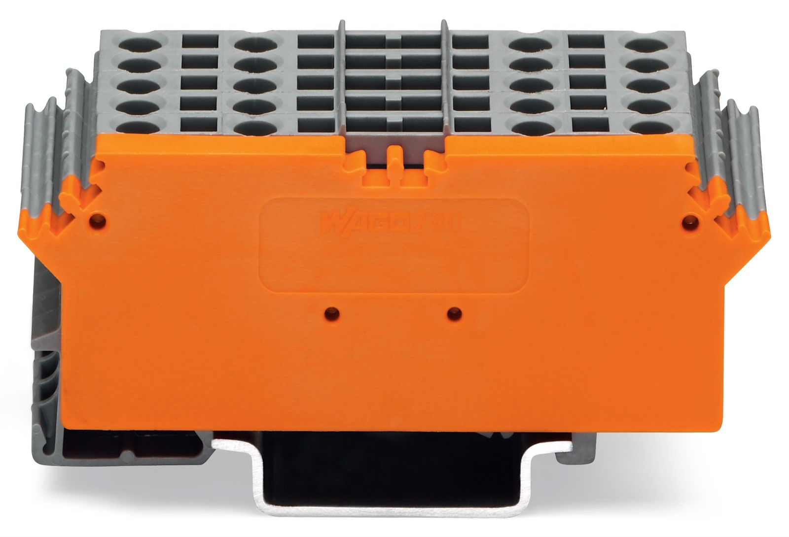 Verteilerblock 0,08-2,5qm Serie 280 10A 1Etage 20kl gr Hutschiene TH35