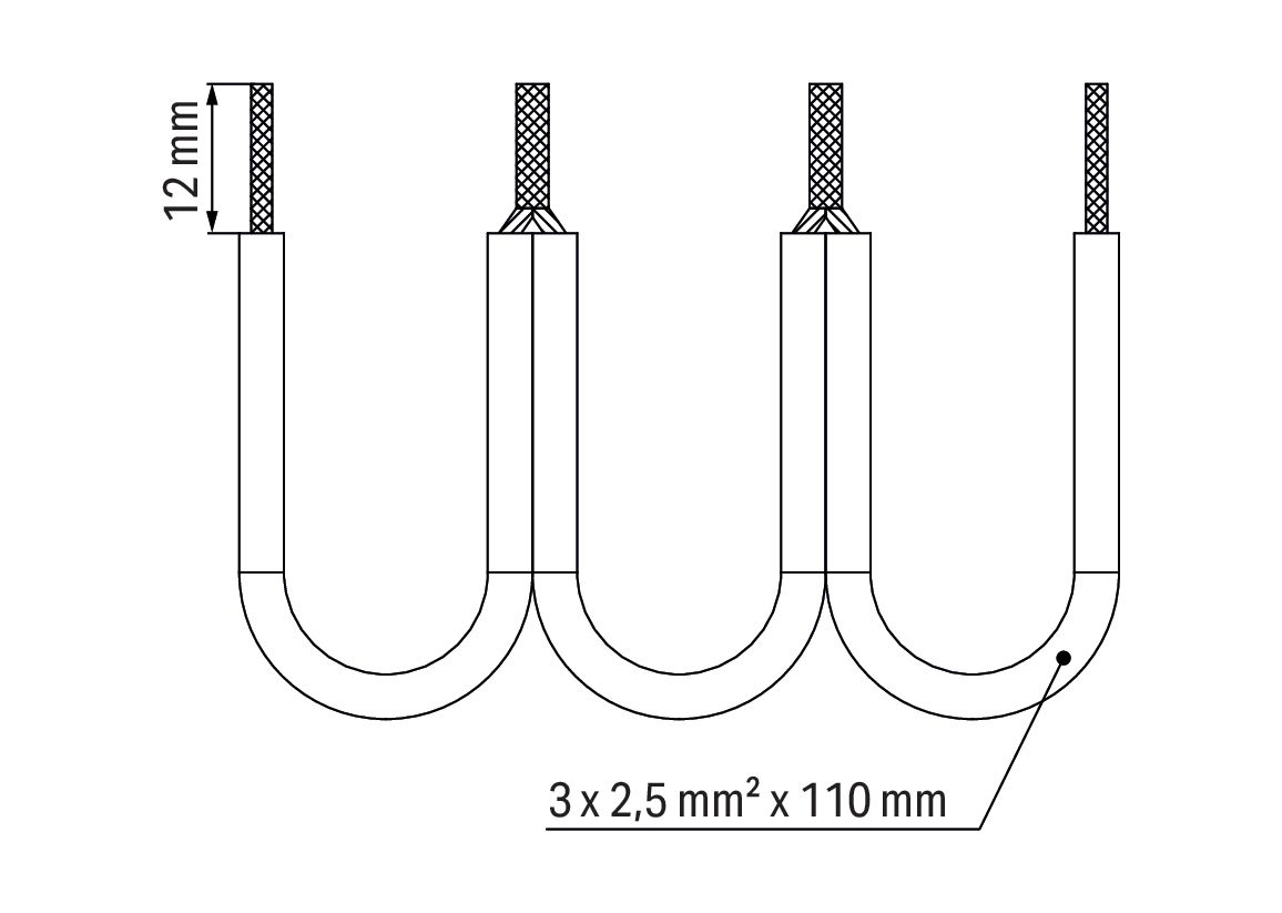 Drahtkettenbrücker 4p sw Serie 709 24A steckb isol m.Berührungss