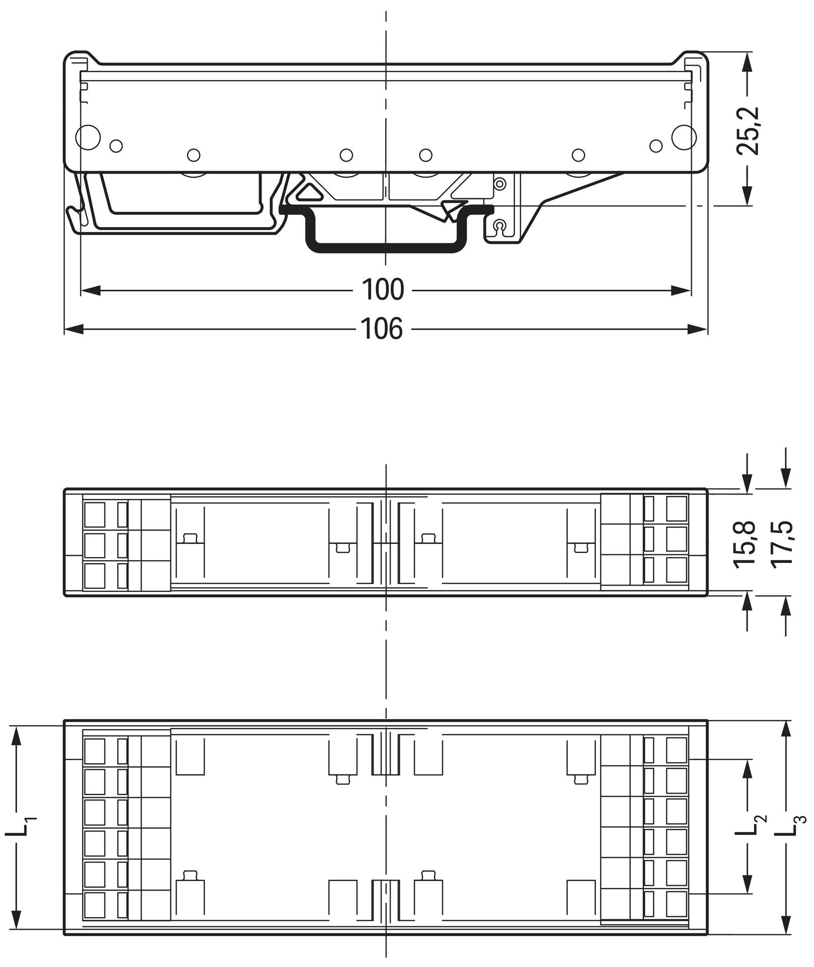 Elektronik-Leergehäuse Serie 288 IP20 14,9x1000x1000mm Kst unbeh RAL7042