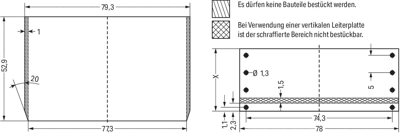 Elektronik-Leergehäuse Serie 786 IP20 112x25x84mm Kst unbeh RAL7042
