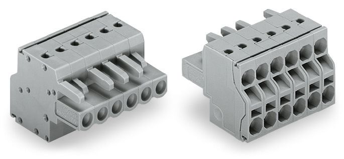 Klemmleiste 15p gr Serie 231 16A 5mm 0,2-2,5qmm Thermopl Federzugans