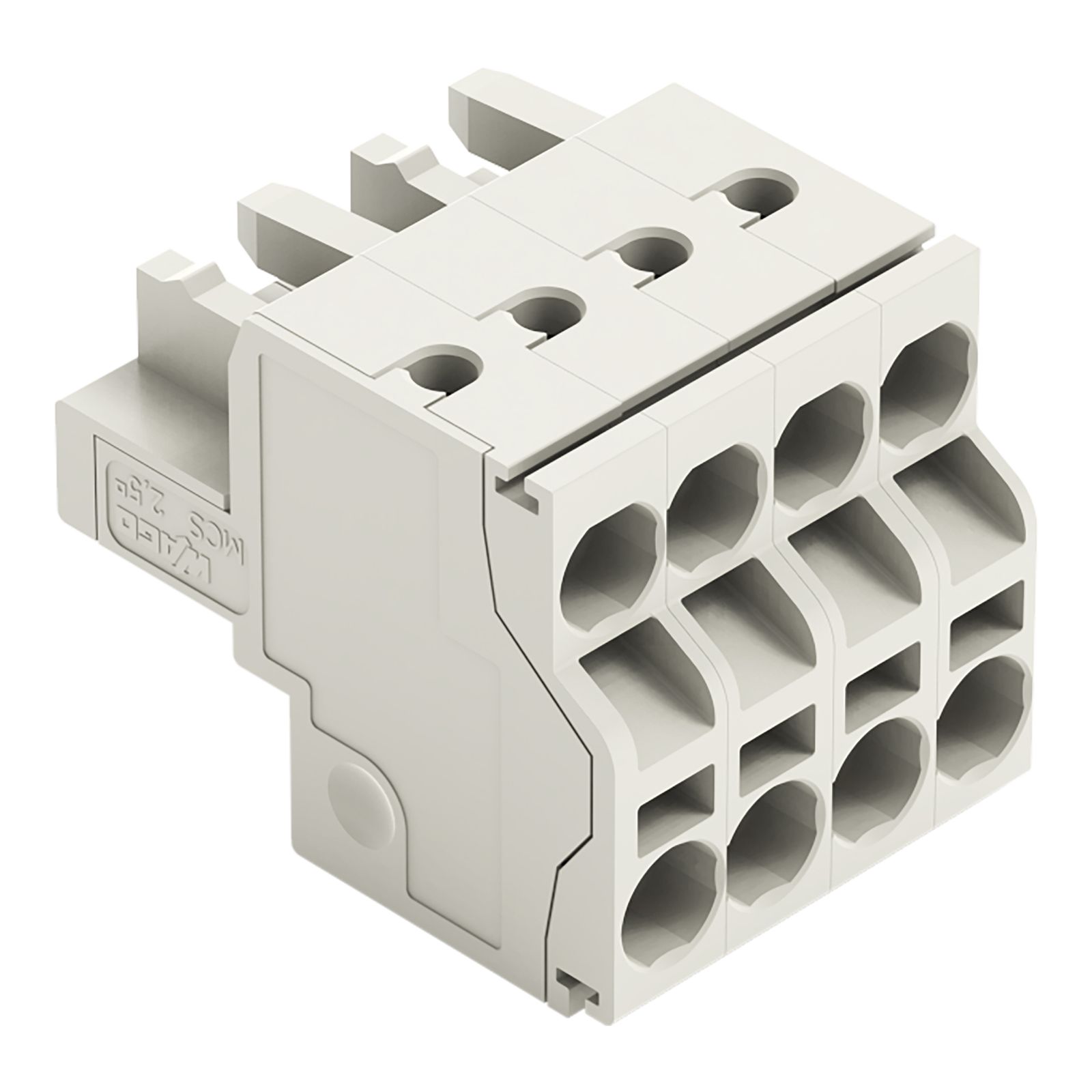 Klemmleiste 4p lgr Serie 721 16A 5mm 0,2-2,5qmm Thermopl Federzugans