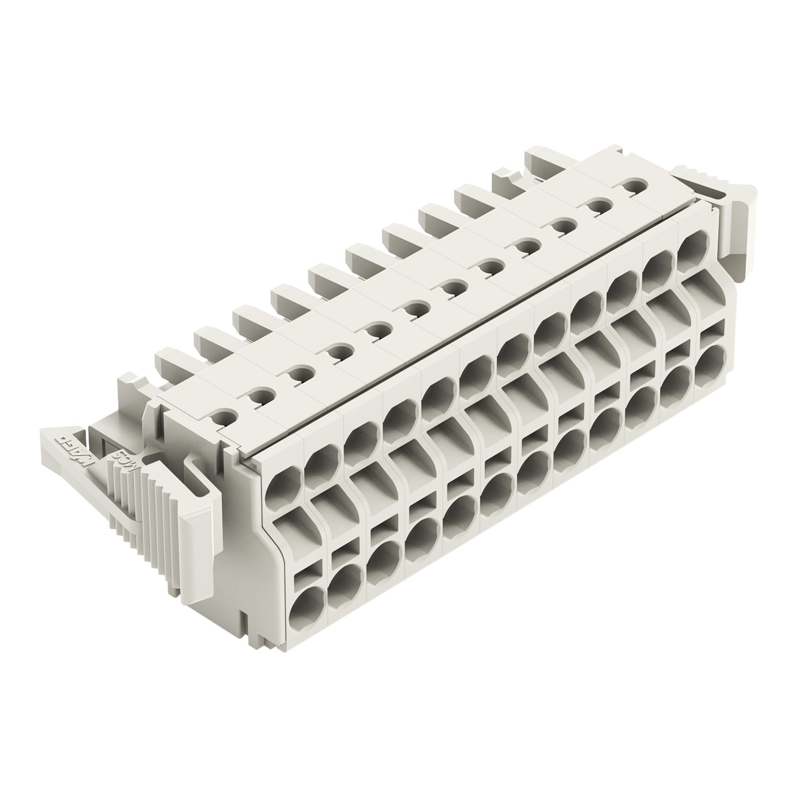 Klemmleiste 12p lgr Serie 721 16A 5mm 0,2-2,5qmm Thermopl Federzugans