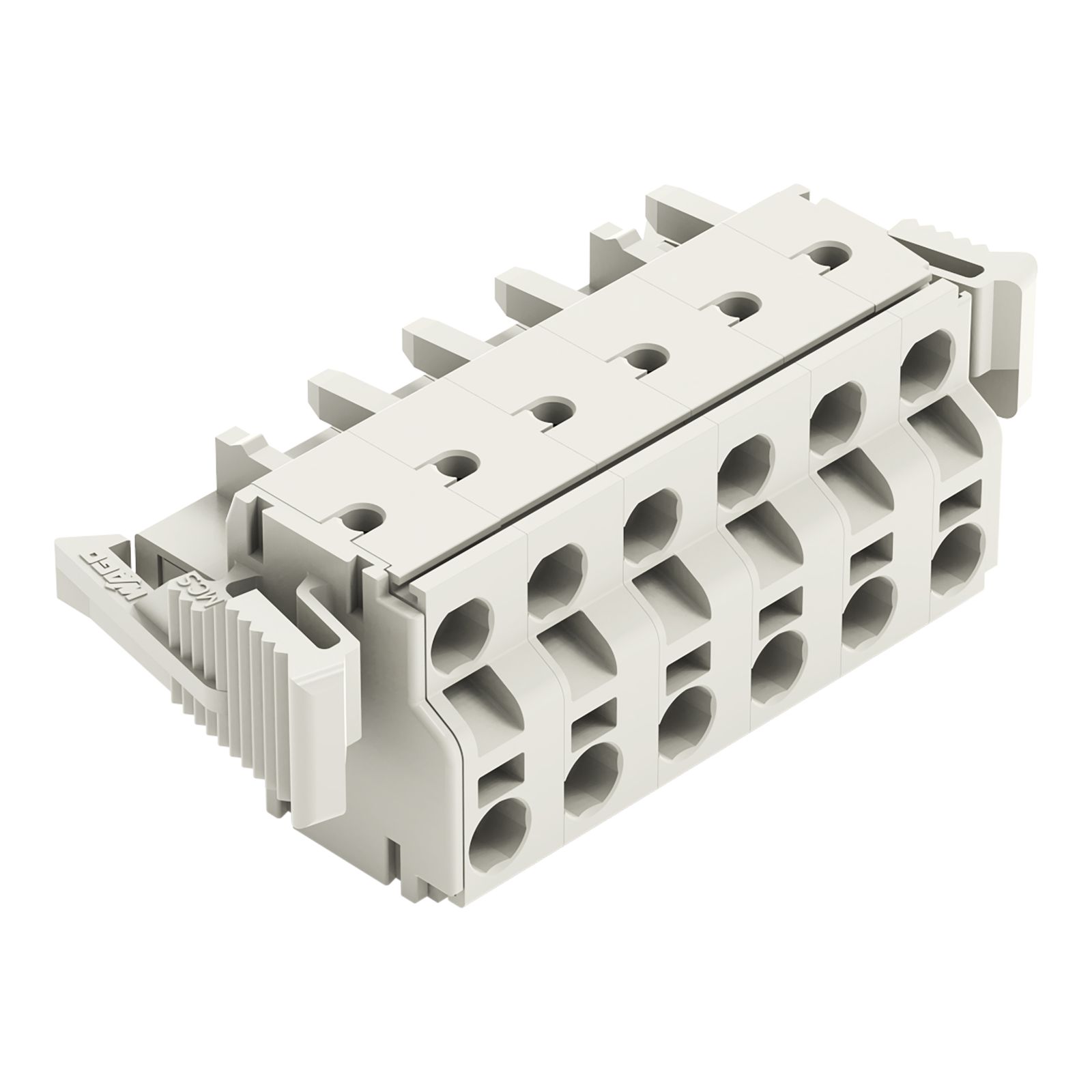 Klemmleiste 6p lgr Serie 721 16A 7,5mm 0,2-2,5qmm Thermopl Federzugans
