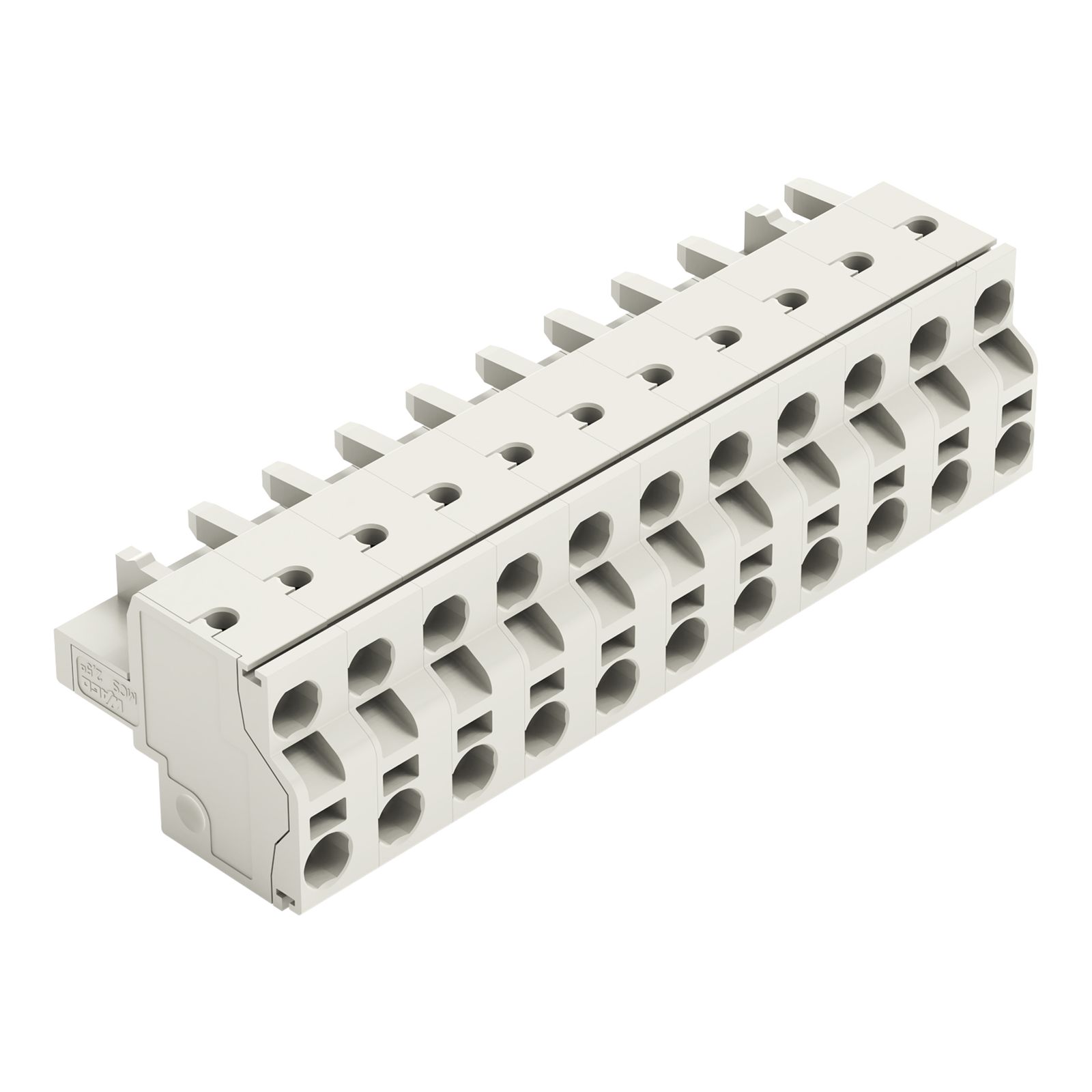 Klemmleiste 11p lgr Serie 721 16A 7,5mm 0,2-2,5qmm Thermopl Federzugans
