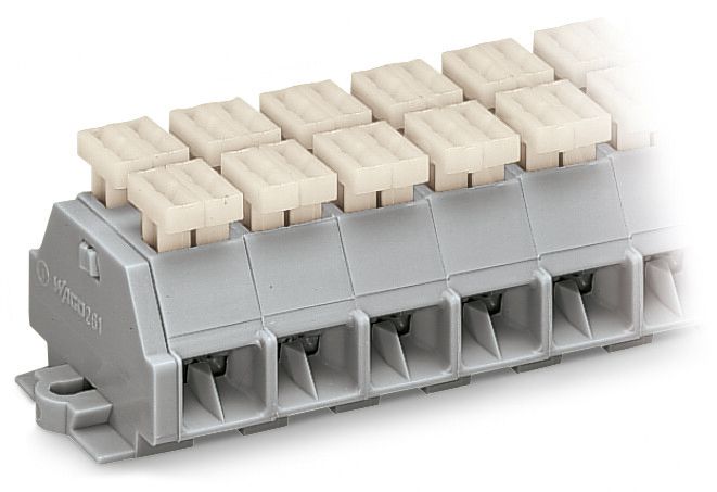 Klemmleiste 5p gr Serie 261 24A Thermopl 0,08-2,5qmm 64,5mm Federzugans