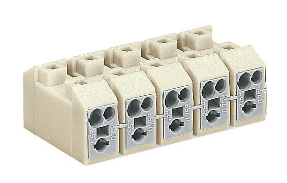 Steckklemme 20f 400V 24A Serie 272 0,5-2,5qmm ws f.Massivleiter
