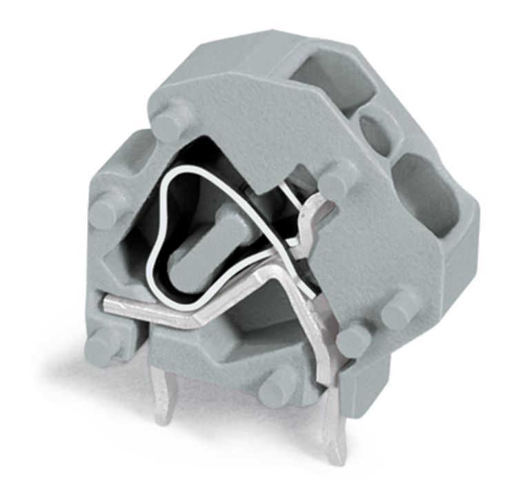 Printklemme 1f 1re gr Serie 745 RM=5 Federzuganschluss/Lötanschluss 0,08-4qmm