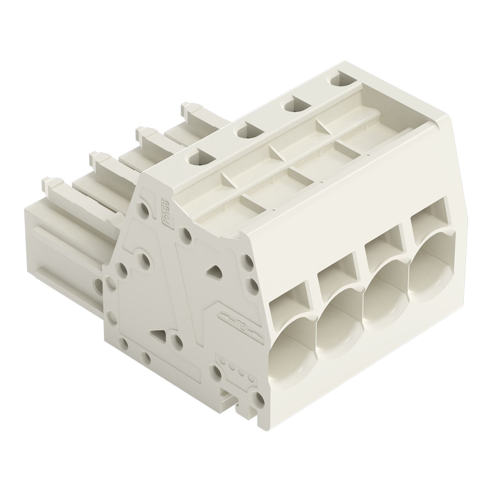 Verbindungsklemme 4p lgr Serie 831 41A 0,5-10qmm Thermopl 7,62mm Federzugans