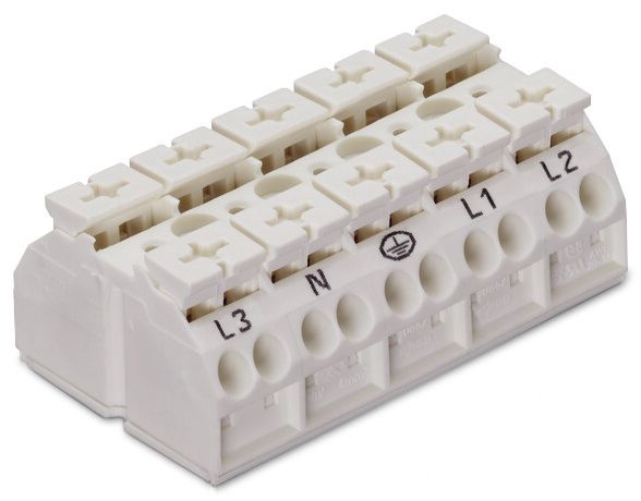 Klemmleiste 5p ws Serie 862 32A 0,5-4qmm Thermopl 60mm Federzugans