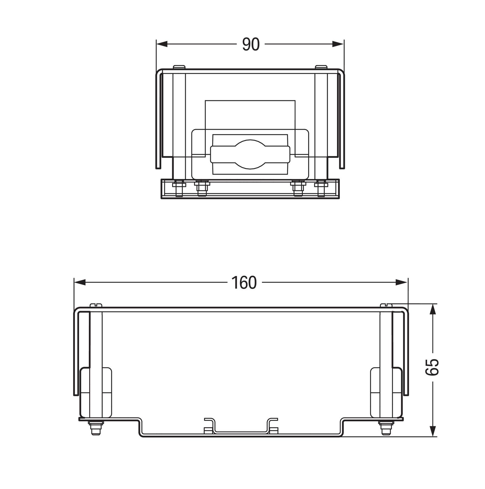 Flachleitungsadapter Serie 895 5p 750V 0-16qmm 57A Einspeisung Federzugans