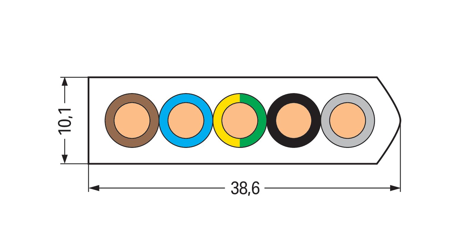 PVC-Steuerleitung Serie 897 5G10 gn Polyvinylchlorid (PVC) Farbe -15-90°C