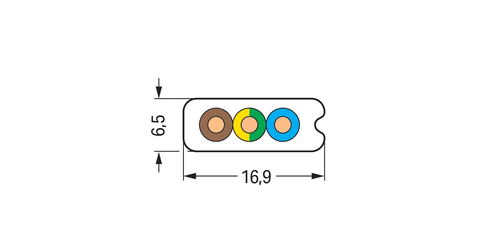 PVC-Steuerleitung Serie 897 3G2,5 gr Polyvinylchlorid (PVC) Farbe -15-90°C