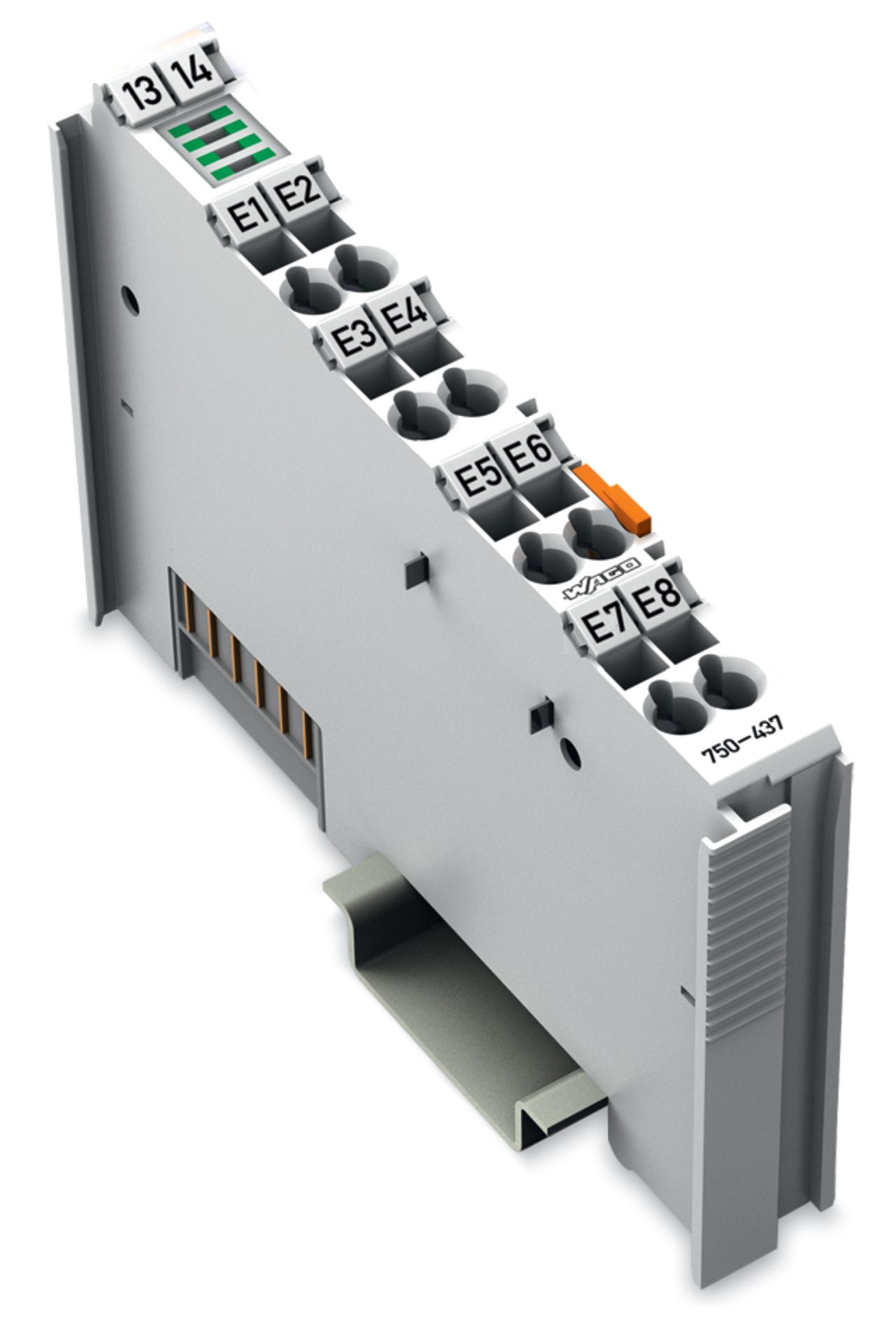 Digital I/O-Modul DC Serie 750 24V 8Eing Federzugans
