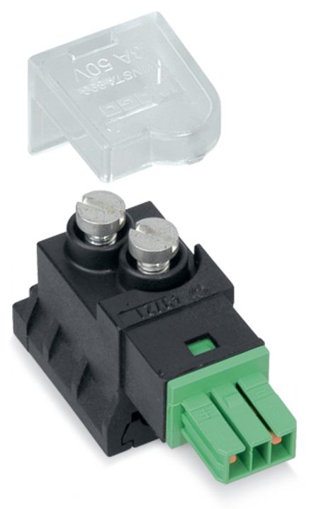 Flachleitungsadapter Serie 893 2p 50V 3A sw Abgriff Schraub