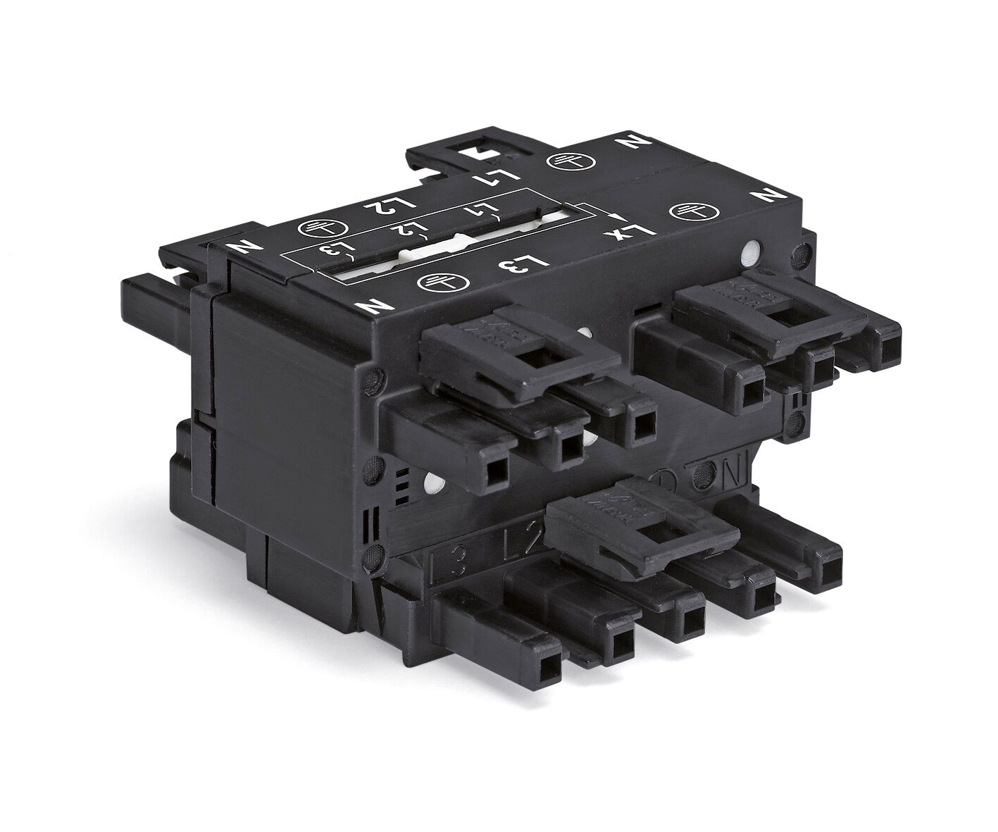 Drehstromverteiler PA Serie 770 5Eing 5p Polyamid (PA) 17Ausg 400V 25A IP20 hfr