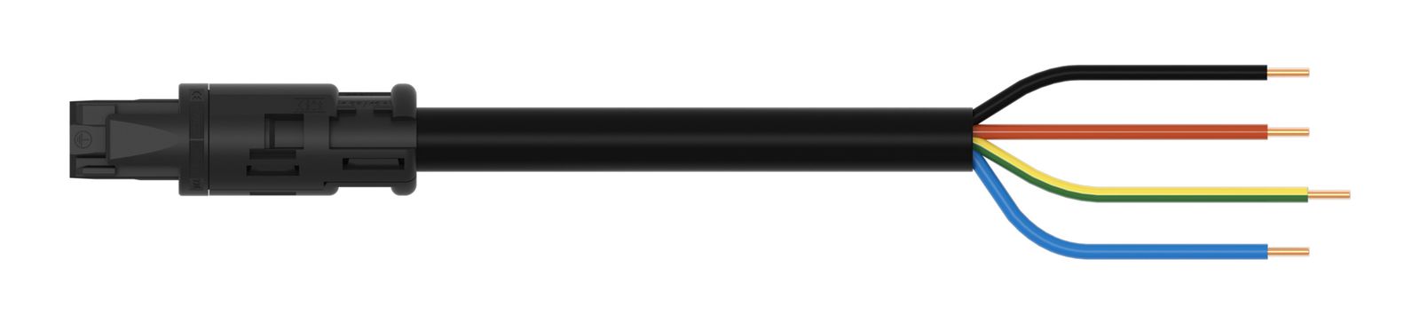 Systemverbindung 4p Serie 774 H05VV-F sw 1,5qmm 4x1,5qmm L6000mm Buchse fr.Ende