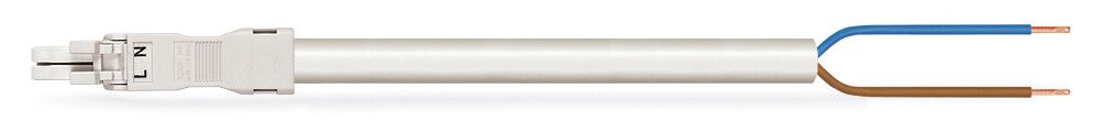Systemverbindung 2p Serie 891 H05VV-F ws 1,5qmm 2x1,5qmm L8000mm Buchse fr.Ende