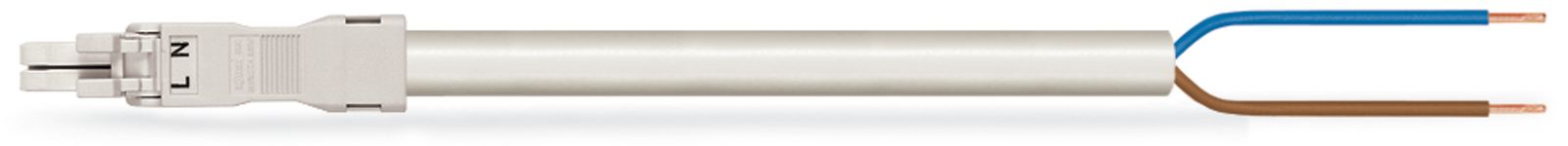 Systemverbindung 2p Serie 891 H05VV-F ws 1,5qmm 2x1,5qmm L8000mm Buchse fr.Ende