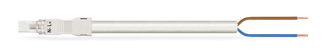 Systemverbindung 2p Serie 891 H05VV-F ws 1,5qmm 2x1,5qmm L8000mm Stecker fr.Ende