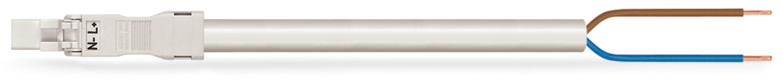 Systemverbindung 2p Serie 891 H05VV-F ws 1,5qmm 2x1,5qmm L8000mm Stecker fr.Ende