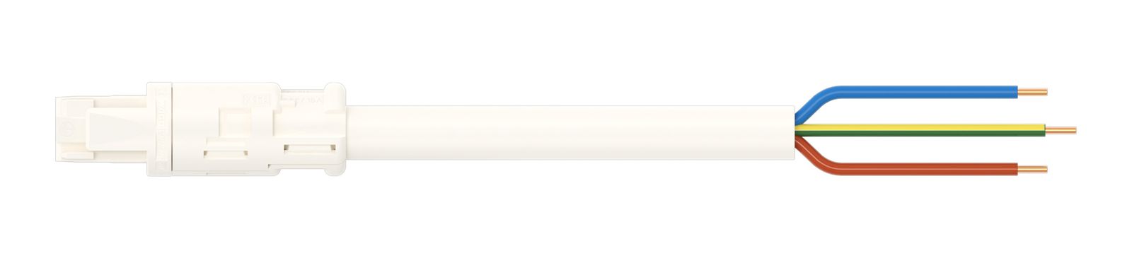 Systemverbindung 3p Serie 774 H05VV-F ws 2,5qmm 3x2,5qmm L8000mm Buchse fr.Ende