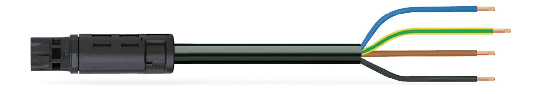 Systemverbindung 4p Serie 774 H05VV-F sw 1,5qmm 4x1,5qmm L8000mm Stecker fr.Ende