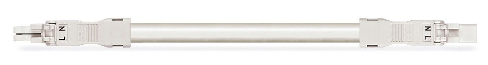 Systemverbindung 2p Serie 891 H05VV-F ws 1qmm 2x1qmm L2000mm Buchse Stecker 10A
