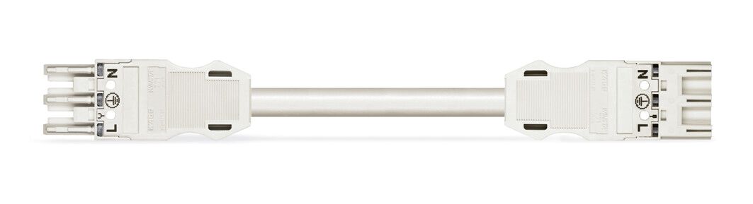 Systemverbindung 3p Serie 771 H05Z1Z1-F 3x1,5qmm L2000mm ws Buchse Stecker hfr