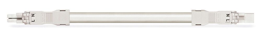 Systemverbindung 2p Serie 891 H05VV-F ws 1qmm 2x1qmm L3000mm Buchse Stecker 10A