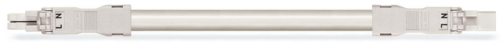 Systemverbindung 2p Serie 891 H05VV-F ws 1qmm 2x1qmm L3000mm Buchse Stecker 10A