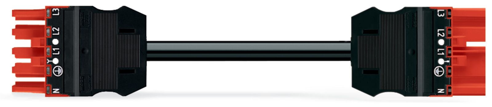 Verbindungskabel 5p Serie 771 H05VV-F sw 1,5qmm 5x1,5qmm L5000mm Buchse Stecker