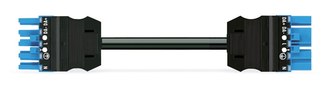 Verbindungskabel 5p Serie 771 H05VV-F sw 1,5qmm 5x1,5qmm L5000mm Buchse Stecker